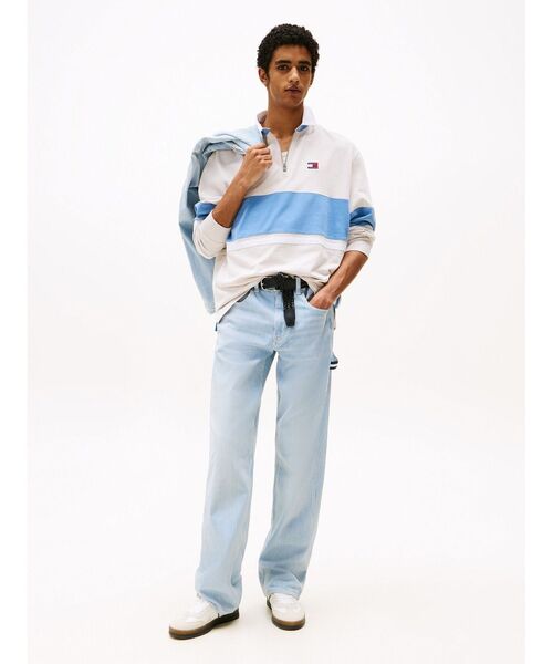 tommy jeans(トミー ジーンズ)の「リラックスカラーブロックラガーシャツ(スウェット・メンズ・ホワイト/ネイビー・SMALL/MEDIUM/LARGE/X-LARGE)」の4枚目の写真