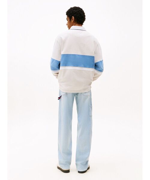tommy jeans(トミー ジーンズ)の「リラックスカラーブロックラガーシャツ(スウェット・メンズ・ホワイト/ネイビー・SMALL/MEDIUM/LARGE/X-LARGE)」の5枚目の写真