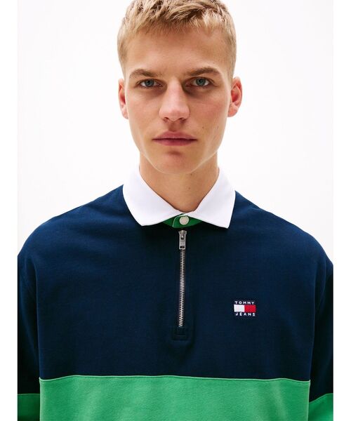 tommy jeans(トミー ジーンズ)の「リラックスカラーブロックラガーシャツ(スウェット・メンズ・ホワイト/ネイビー・SMALL/MEDIUM/LARGE/X-LARGE)」の6枚目の写真