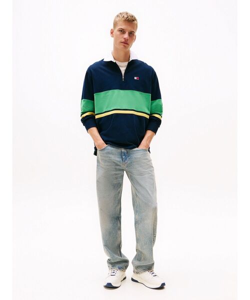 tommy jeans(トミー ジーンズ)の「リラックスカラーブロックラガーシャツ(スウェット・メンズ・ホワイト/ネイビー・SMALL/MEDIUM/LARGE/X-LARGE)」の7枚目の写真