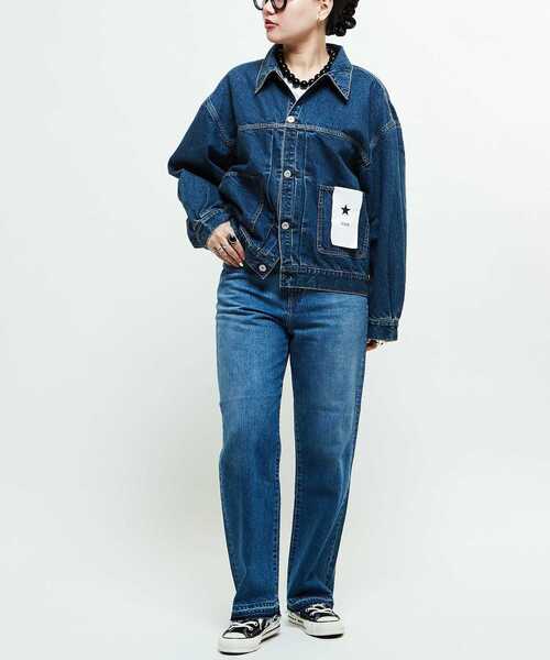 KURO(クロ)の「【KURO】DENIM JACKET LIGHT INDIGO(デニムジャケット・レディース・ライトインディゴブルー・SMALL/MEDIUM)」の3枚目の写真