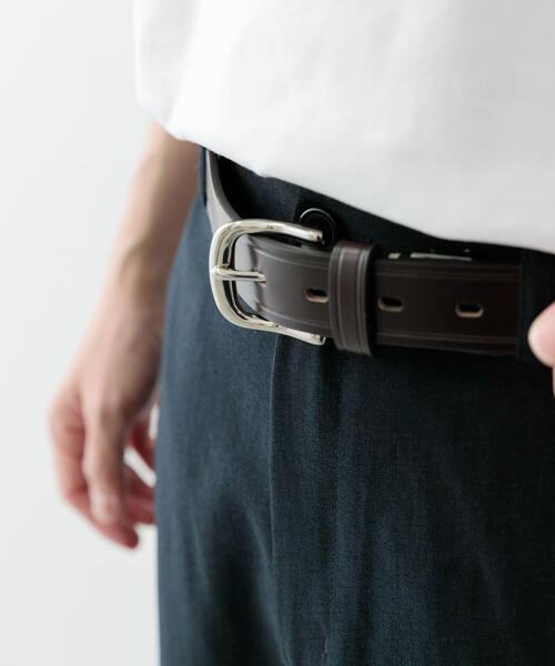 ITEMS URBANRESEARCH(アイテムズ アーバンリサーチ)の「U.O.Leather Belt(ベルト・メンズ・ブラック/ダークブラウン・-)」の2枚目の写真