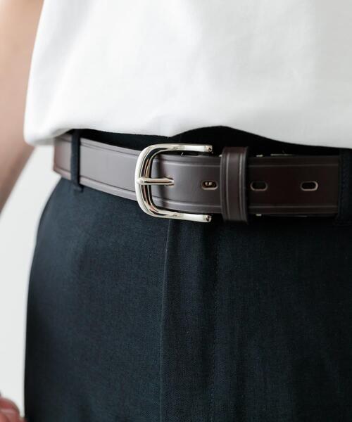 ITEMS URBANRESEARCH(アイテムズ アーバンリサーチ)の「U.O.Leather Belt(ベルト・メンズ・ブラック/ダークブラウン・-)」の8枚目の写真