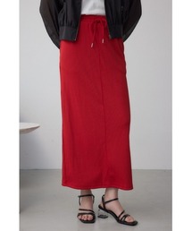 【身長/骨格別着用画像あり】ドライタッチリブナロースカート 春服 秋服 無地 ロングスカート