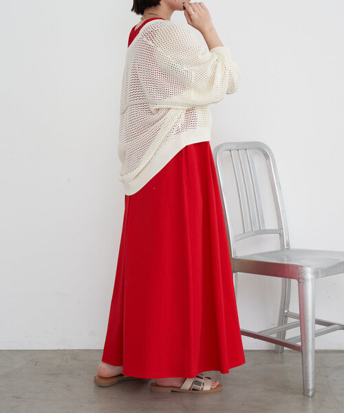 Jena espace merveilleux(ジェナ エスパスメルヴェイユ)の「メッシュラメラインカーディガン(カーディガン/ボレロ・レディース・チャコールグレー/グレー/アイボリー・FREE)」の7枚目の写真