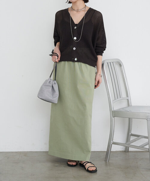 Jena espace merveilleux(ジェナ エスパスメルヴェイユ)の「メッシュラメラインカーディガン(カーディガン/ボレロ・レディース・チャコールグレー/グレー/アイボリー・FREE)」の21枚目の写真