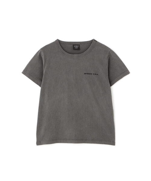 AVIREX(アヴィレックス)の「《KID'S/キッズ》FADE WASH PRINT T-SHIRT / フェイドウォッシュ プリント 半袖Tシャツ / AVIREX / アヴィレックス(Tシャツ/カットソー・キッズ・パープル/グレー系その他3/チャコールグレー・120/100/140)」の1枚目の写真