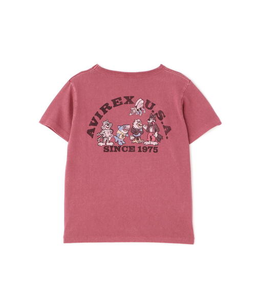 AVIREX(アヴィレックス)の「《KID'S/キッズ》FADE WASH PRINT T-SHIRT / フェイドウォッシュ プリント 半袖Tシャツ / AVIREX / アヴィレックス(Tシャツ/カットソー・キッズ・パープル/グレー系その他3/チャコールグレー・120/100/140)」の7枚目の写真