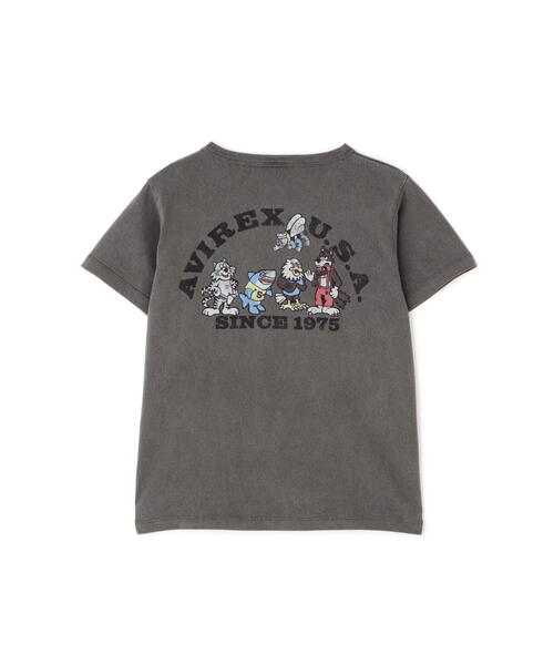 AVIREX(アヴィレックス)の「《KID'S/キッズ》FADE WASH PRINT T-SHIRT / フェイドウォッシュ プリント 半袖Tシャツ / AVIREX / アヴィレックス(Tシャツ/カットソー・キッズ・パープル/グレー系その他3/チャコールグレー・120/100/140)」の5枚目の写真