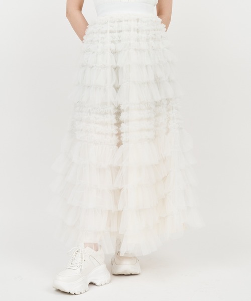  PARTY チュールティアードマキシスカート ROYAL PARTY｜チュールティアードマキシスカート | Rakuten