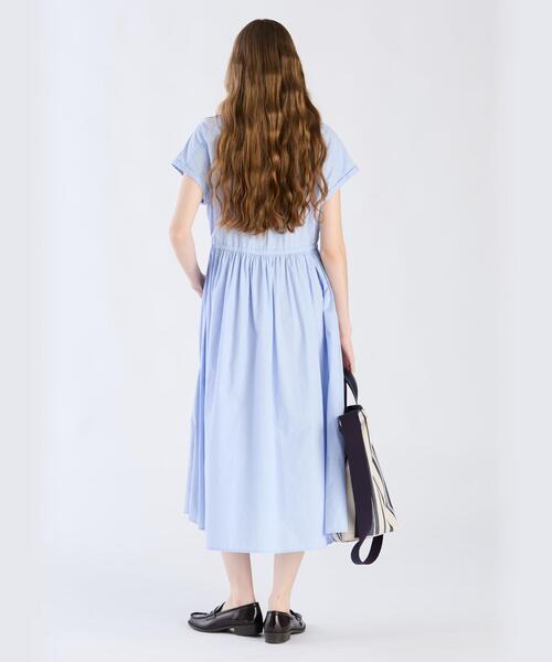 To b. by agnes b.（トゥービーバイアニエスベー）の「コットン レディ ドレス（シャツワンピース・レディース・ブルー系その他・38/40/36）」の3枚目の写真