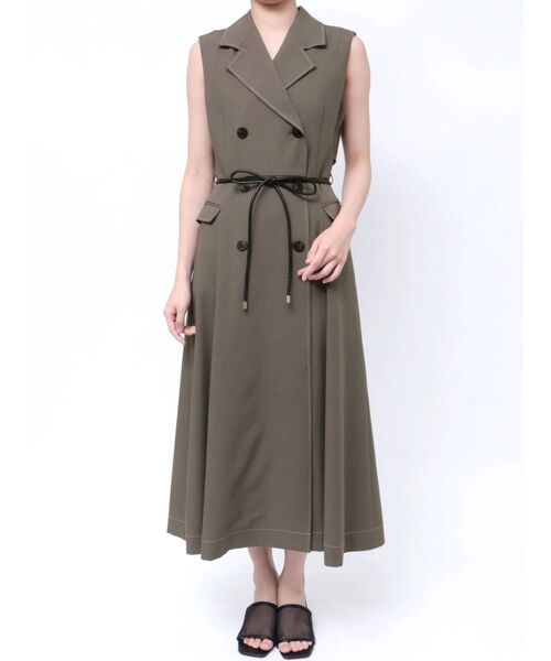TONAL（トーナル）の「トレンチジレワンピース（ワンピース・レディース・グレー/ベージュ/モカ・MEDIUM）」の13枚目の写真