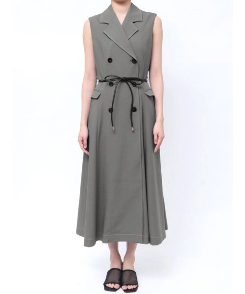 TONAL（トーナル）の「トレンチジレワンピース（ワンピース・レディース・グレー/ベージュ/モカ・MEDIUM）」の12枚目の写真