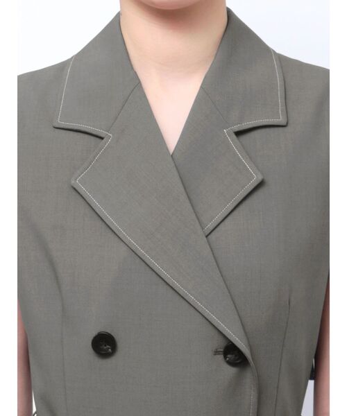 TONAL（トーナル）の「トレンチジレワンピース（ワンピース・レディース・グレー/ベージュ/モカ・MEDIUM）」の16枚目の写真