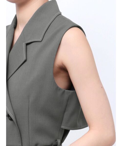 TONAL（トーナル）の「トレンチジレワンピース（ワンピース・レディース・グレー/ベージュ/モカ・MEDIUM）」の17枚目の写真