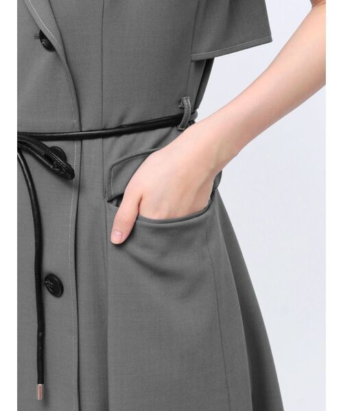 TONAL（トーナル）の「トレンチジレワンピース（ワンピース・レディース・グレー/ベージュ/モカ・MEDIUM）」の18枚目の写真