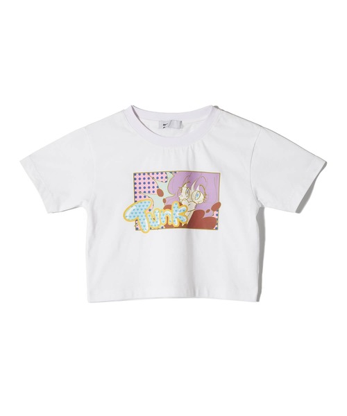 DURAS(デュラス)の「トゥンクプリントクロップTシャツ(Tシャツ/カットソー・レディース・ホワイト/ピンク/ミント・MEDIUM/SMALL)」の8枚目の写真