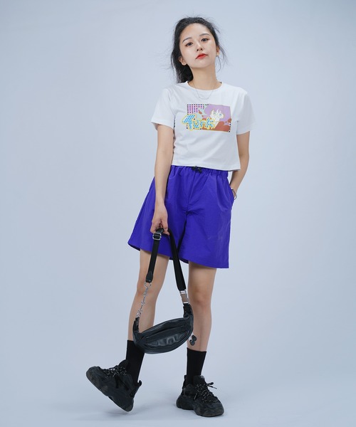 DURAS(デュラス)の「トゥンクプリントクロップTシャツ(Tシャツ/カットソー・レディース・ホワイト/ピンク/ミント・MEDIUM/SMALL)」の21枚目の写真