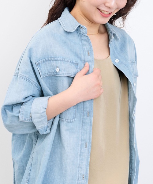 ヘルシーデニム　Healthy denim cottonシャツ　タグ付き新品 Healthy denim ブラウス シャツ Breezyデニムシャツ