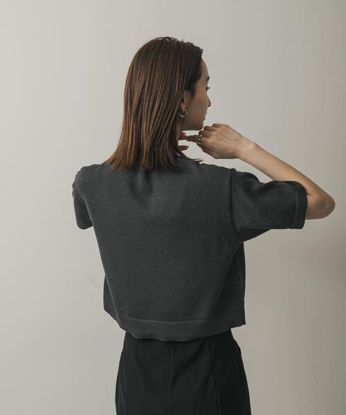SENSE OF PLACE by URBAN RESEARCH(センスオブプレイスバイアーバンリサーチ)の「クルーネッククロップドセーター(ニット/セーター・レディース・チャコールグレー/オフホワイト/ネイビー/ピンク・ONE)」の19枚目の写真
