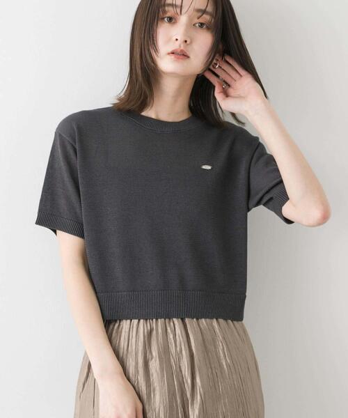 SENSE OF PLACE by URBAN RESEARCH(センスオブプレイスバイアーバンリサーチ)の「クルーネッククロップドセーター(ニット/セーター・レディース・チャコールグレー/オフホワイト/ネイビー/ピンク・ONE)」の22枚目の写真