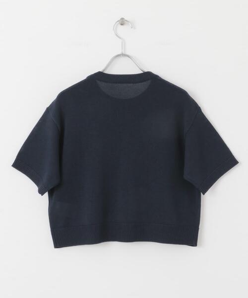 SENSE OF PLACE by URBAN RESEARCH(センスオブプレイスバイアーバンリサーチ)の「クルーネッククロップドセーター(ニット/セーター・レディース・チャコールグレー/オフホワイト/ネイビー/ピンク・ONE)」の6枚目の写真