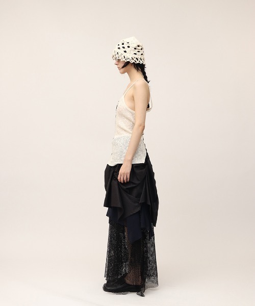 leinwande（ラインヴァンド）の「【leinwande】Blocking Twist Tank-top（キャミソール・レディース・ブラック/ネイビー/カーキブラウン・ONE SIZE）」の6枚目の写真