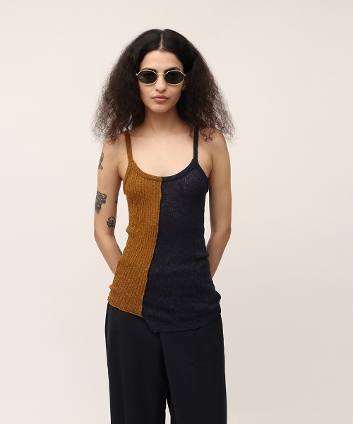 leinwande（ラインヴァンド）の「【leinwande】Blocking Twist Tank-top（キャミソール・レディース・ブラック/ネイビー/カーキブラウン・ONE SIZE）」の17枚目の写真