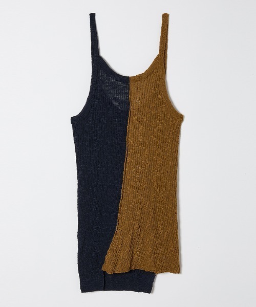 leinwande（ラインヴァンド）の「【leinwande】Blocking Twist Tank-top（キャミソール・レディース・ブラック/ネイビー/カーキブラウン・ONE SIZE）」の14枚目の写真