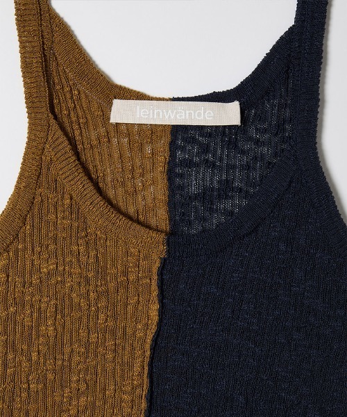 leinwande（ラインヴァンド）の「【leinwande】Blocking Twist Tank-top（キャミソール・レディース・ブラック/ネイビー/カーキブラウン・ONE SIZE）」の13枚目の写真