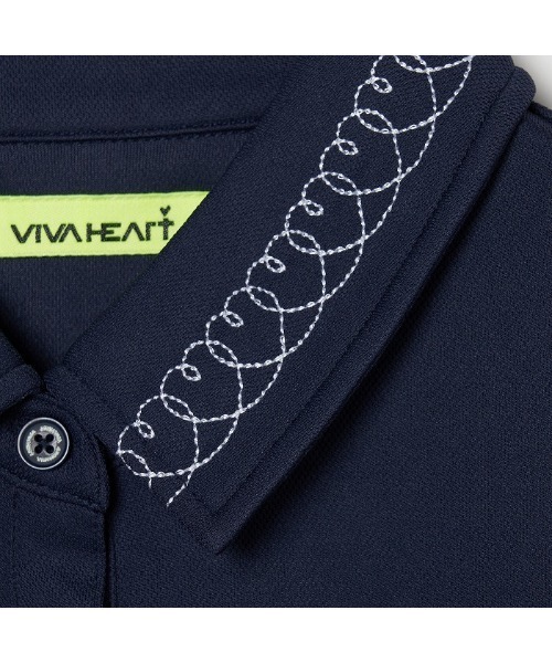 VIVA HEART(ビバハート)の「【VIVA HEART/GOLF】ハート刺繍カノコ半袖ポロ(ポロシャツ・レディース・ホワイト/レッド/ネイビー・40)」の16枚目の写真