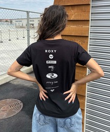 HISTORICAL LOGO LINE /ロキシーバックプリントロゴ半袖Tシャツ