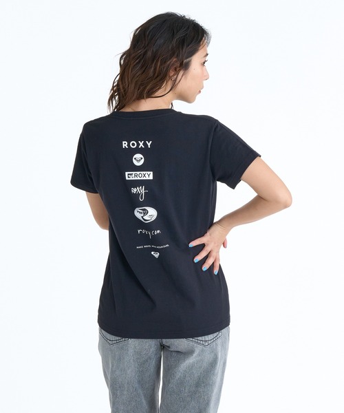 セール】HISTORICAL LOGO LINE /ロキシーバックプリントロゴ半袖