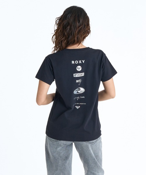 セール】HISTORICAL LOGO LINE /ロキシーバックプリントロゴ半袖