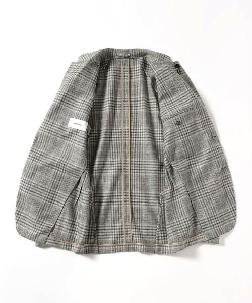 LARDINI / ROMA ウールカシミヤ グレンチェック ジャケット