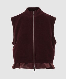 TAN | REVERSIBLE KNIT&SATIN VEST(ベスト)