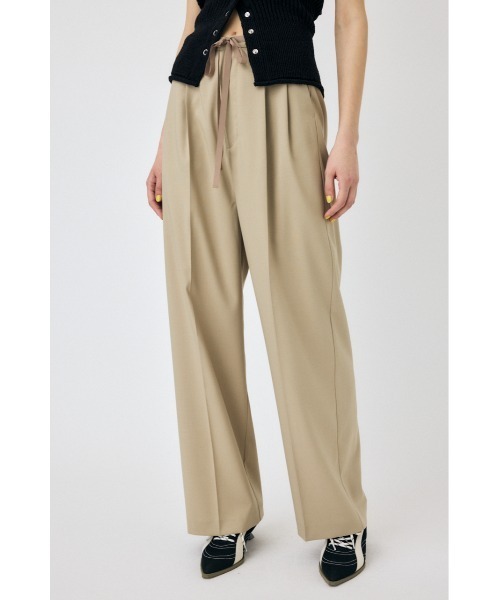 MOUSSY（マウジー）の「TUCK トラウザー（スラックス・レディース・ベージュ/ネイビー/グレー・1/2）」の3枚目の写真