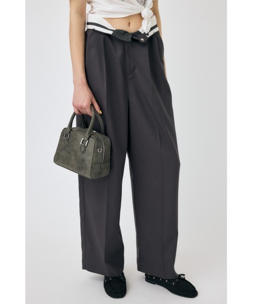 MOUSSY（マウジー）の「TUCK トラウザー（スラックス・レディース・ベージュ/ネイビー/グレー・1/2）」の21枚目の写真