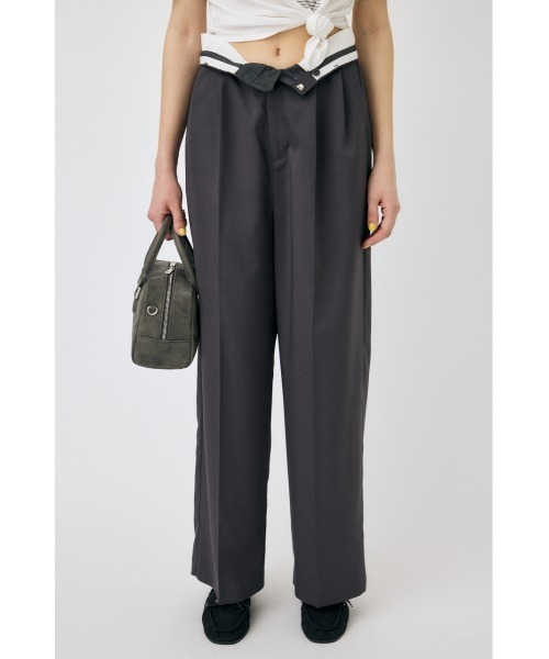 MOUSSY（マウジー）の「TUCK トラウザー（スラックス・レディース・ベージュ/ネイビー/グレー・1/2）」の22枚目の写真