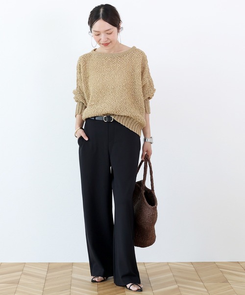 パンツ Ericam サイズが選べるポンチセミワイドパンツ（その他パンツ）｜Aletta