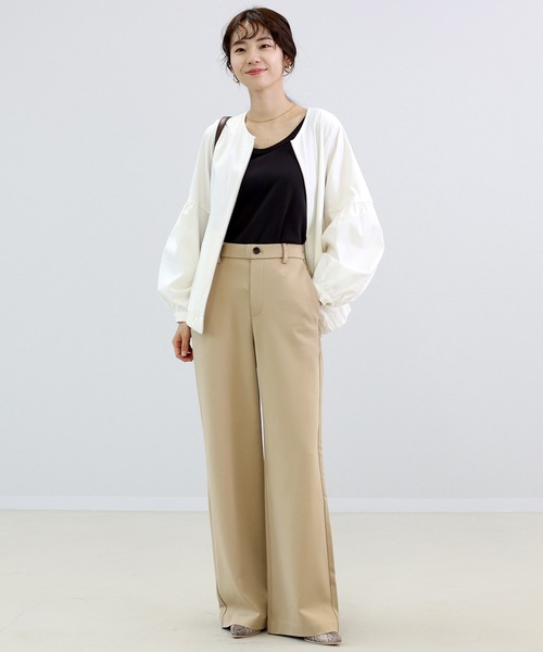 パンツ Ericam サイズが選べるポンチセミワイドパンツ（その他パンツ）｜Aletta