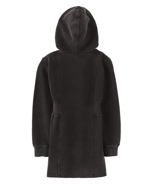 x-girl　コート　黒 DUSTY ZIP UP SWEAT HOODIE DRESS（ワンピース）｜X-girl