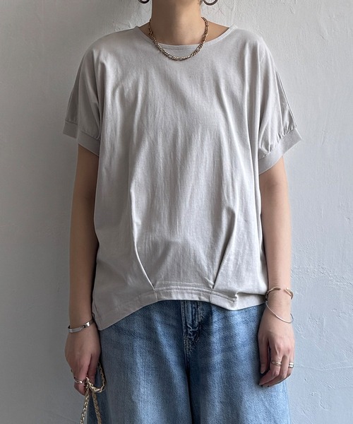 LBC(エルビーシー)の「冷感ドルマンプルオーバー(Tシャツ/カットソー・レディース・グリーン/ベージュ/ブラック/その他30/オレンジ・M/L)」の3枚目の写真