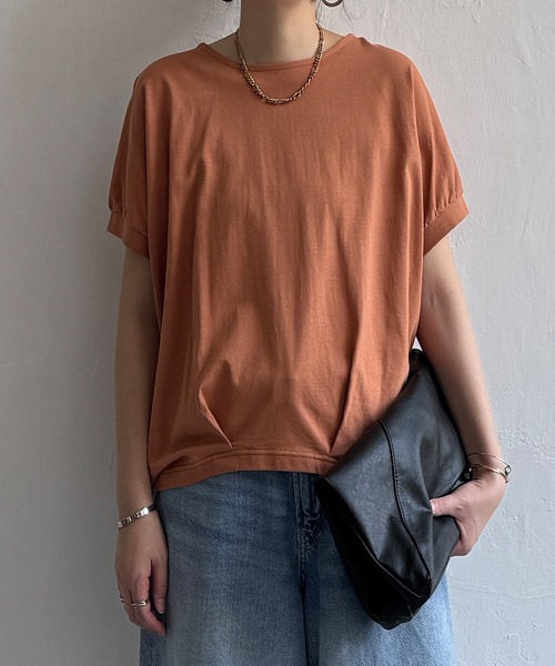 LBC(エルビーシー)の「冷感ドルマンプルオーバー(Tシャツ/カットソー・レディース・グリーン/ベージュ/ブラック/その他30/オレンジ・M/L)」の4枚目の写真