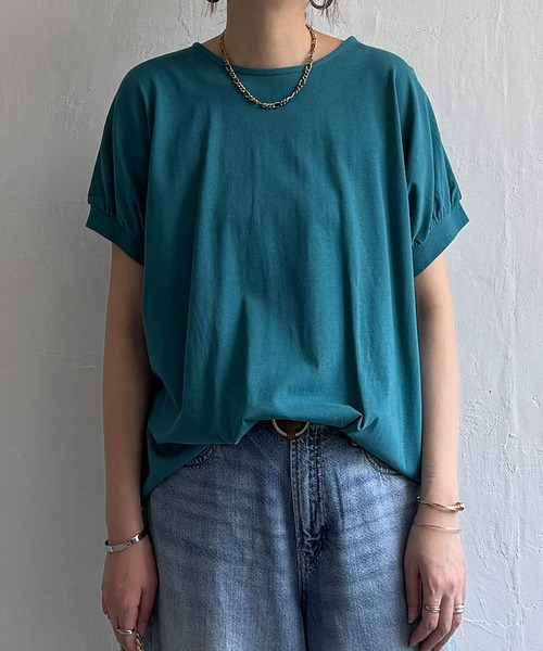 LBC(エルビーシー)の「冷感ドルマンプルオーバー(Tシャツ/カットソー・レディース・グリーン/ベージュ/ブラック/その他30/オレンジ・M/L)」の1枚目の写真