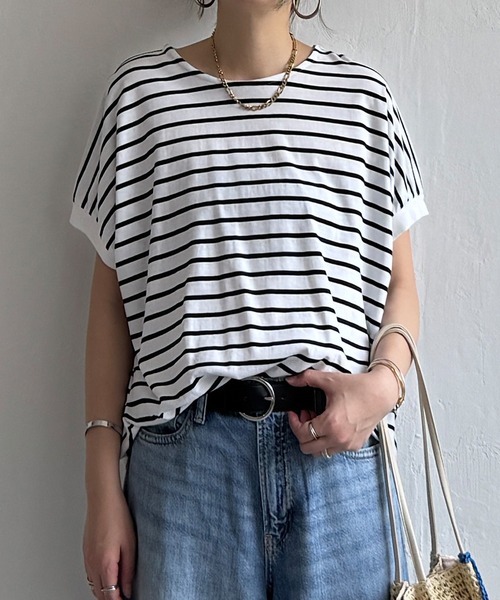 LBC(エルビーシー)の「冷感ドルマンプルオーバー(Tシャツ/カットソー・レディース・グリーン/ベージュ/ブラック/その他30/オレンジ・M/L)」の5枚目の写真