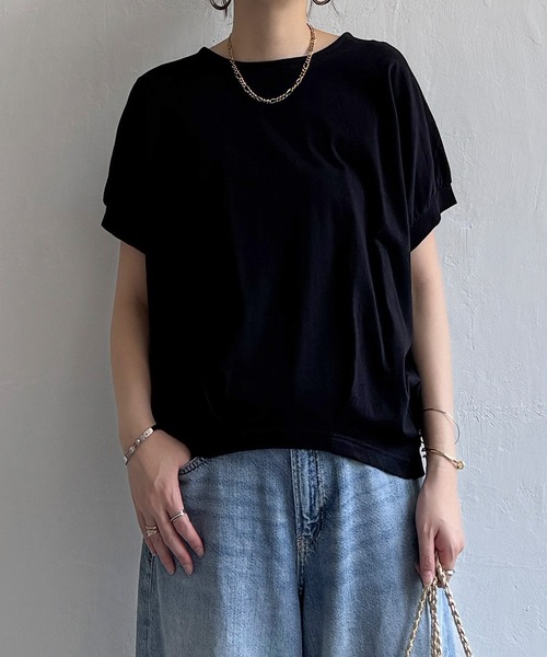 LBC(エルビーシー)の「冷感ドルマンプルオーバー(Tシャツ/カットソー・レディース・グリーン/ベージュ/ブラック/その他30/オレンジ・M/L)」の6枚目の写真