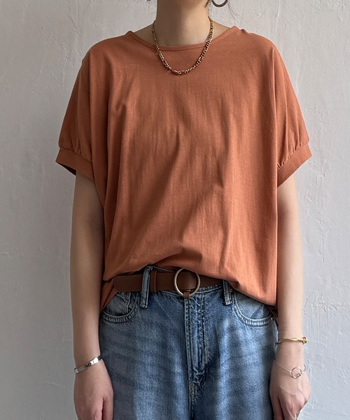 LBC(エルビーシー)の「冷感ドルマンプルオーバー(Tシャツ/カットソー・レディース・グリーン/ベージュ/ブラック/その他30/オレンジ・M/L)」の7枚目の写真