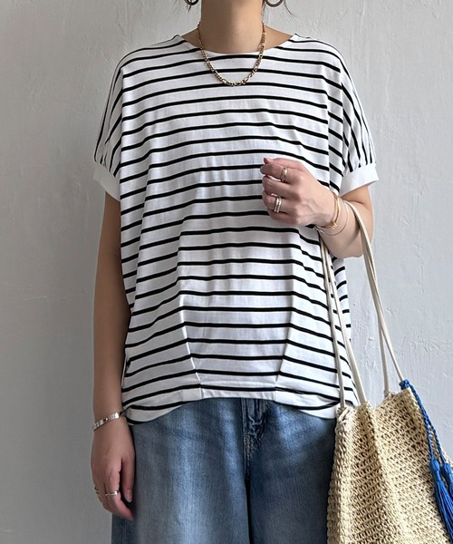 LBC(エルビーシー)の「冷感ドルマンプルオーバー(Tシャツ/カットソー・レディース・グリーン/ベージュ/ブラック/その他30/オレンジ・M/L)」の8枚目の写真