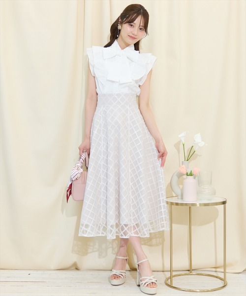 WILLSELECTION（ウィルセレクション）の「ボリュームフリルボウタイブラウス（シャツ/ブラウス・レディース・サックスブルー/ブラック/オフホワイト・FREE）」の7枚目の写真